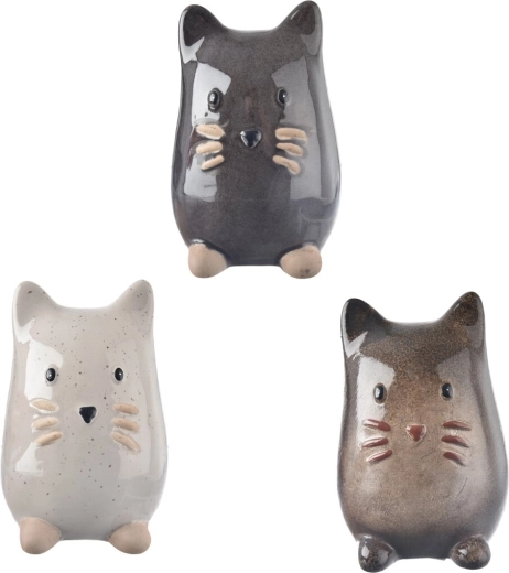 Decorațiune din porțelan Pisică 13 cm (3 variante)