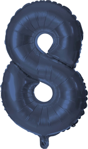 Baloan din folie cifră 8 albastru 30 cm TORO