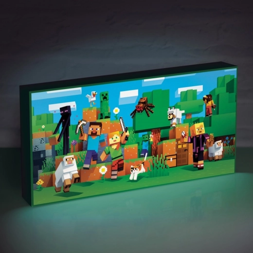 Tablou luminos Minecraft pentru camera copiilor