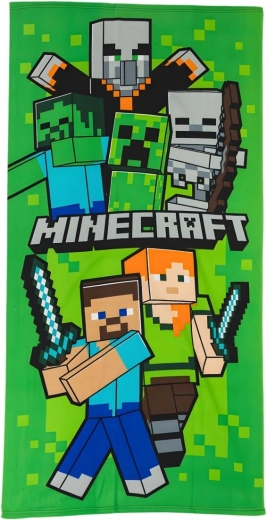 Prosop de plajă pentru copii Minecraft Swordfight 70 × 140 cm
