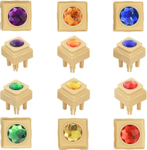 Masterkidz blocuri acrilice colorate în formă de diamant pentru tablă STEM, 72 de piese