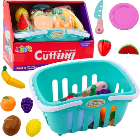Set de Fructe de Tăiat cu Arici, Farfurii și Coșuleț pentru Copii