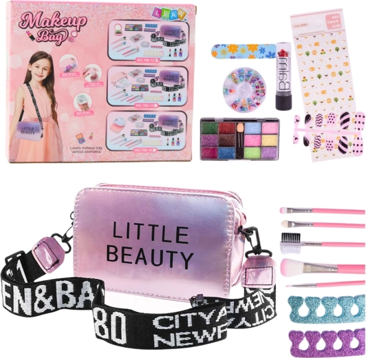 Set cosmetic pentru copii cu poșetă și accesorii Little Beauty