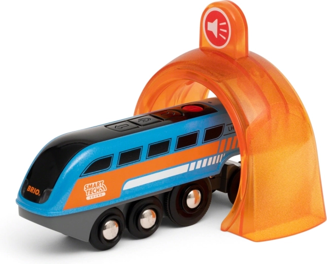 BRIO Smart Tech Sound locomotivă cu înregistrare și tunel sonor
