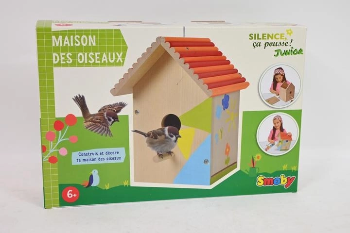 Smoby căsuță din lemn pentru păsări pentru copii, de asamblat și pictat