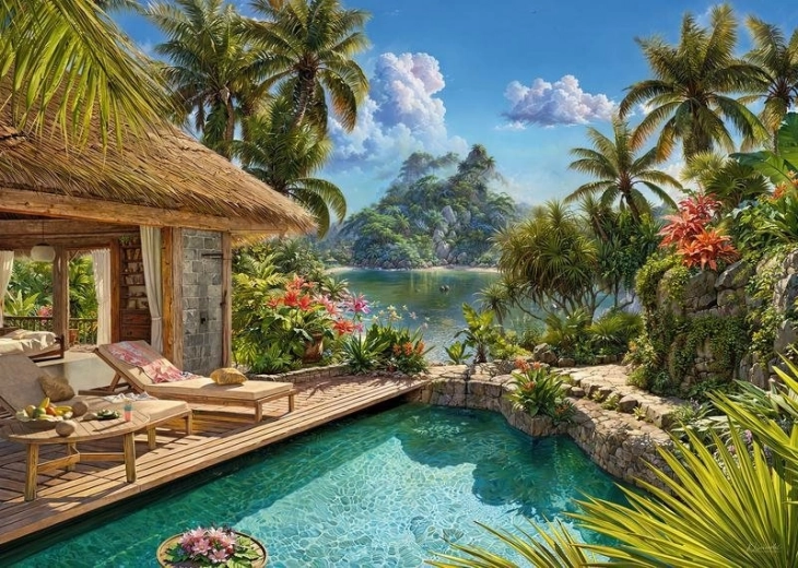 Puzzle Cherry Pazzi Vacanțe în Tropice 2000 piese