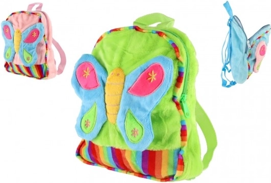 Rucsac plușat pentru copii Fluture 23x28 cm