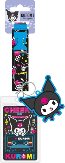 Lănțișor de gât Kuromi cu pandantiv și suport pentru card