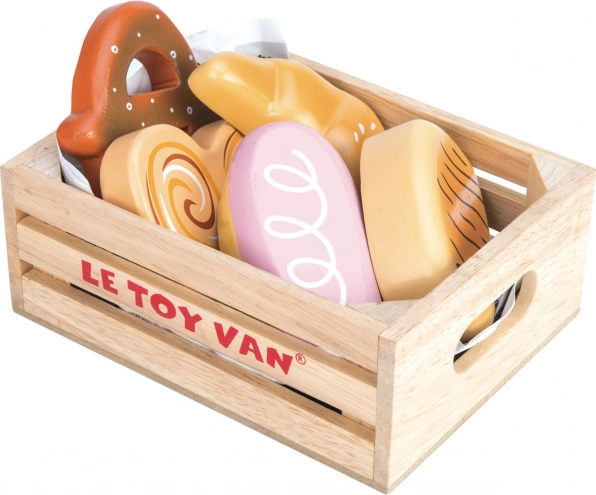 Lădiță din lemn cu produse de panificație LE TOY VAN Honeybake