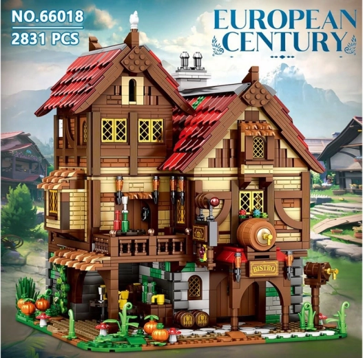 Set de construcție han medieval pentru cavaleri