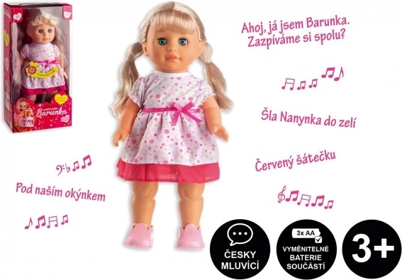 Păpușa Barunka care merge și cântă în cehă 42 cm