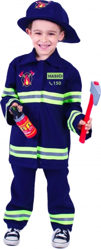 Costum de pompier pentru copii cu imprimeu în limba cehă – mărimea M (6–8 ani)