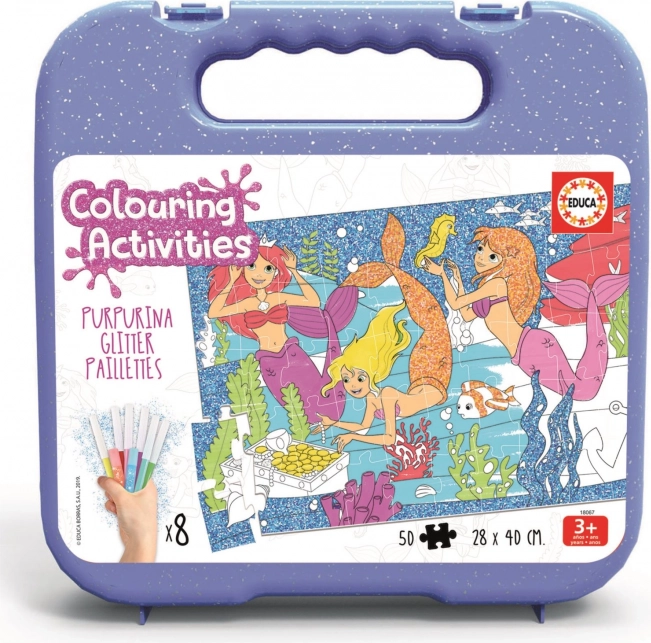 Educa Puzzle de colorat Sirene 50 de piese