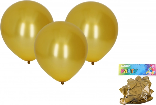 Baloane gonflabile aurii metalizate 30 cm, set de 10 bucăți