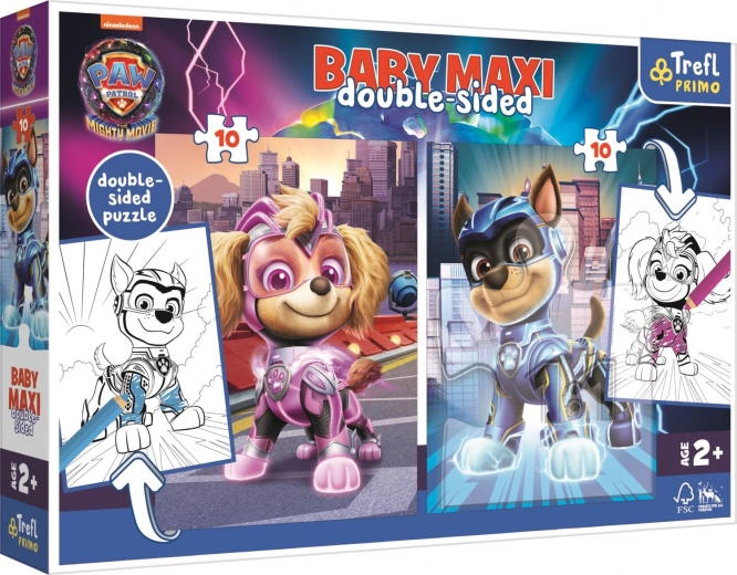 Puzzle Maxi 2x10 Elemente Cățeii Curajoși Patrula Cățelușilor