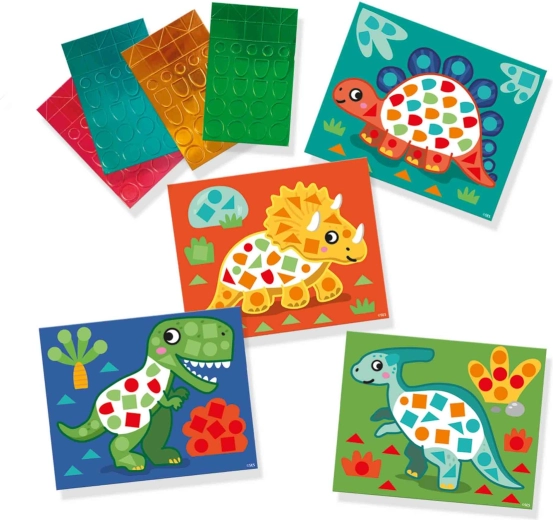4 imagini mari cu dinozauri de decorat