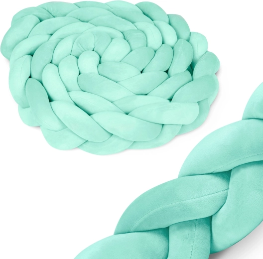 Protector împletit pentru pătuț 3 m – mentă