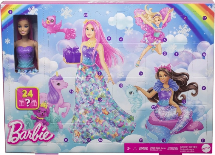 Calendar de Advent Barbie Dreamtopia cu păpușă și 24 de surprize