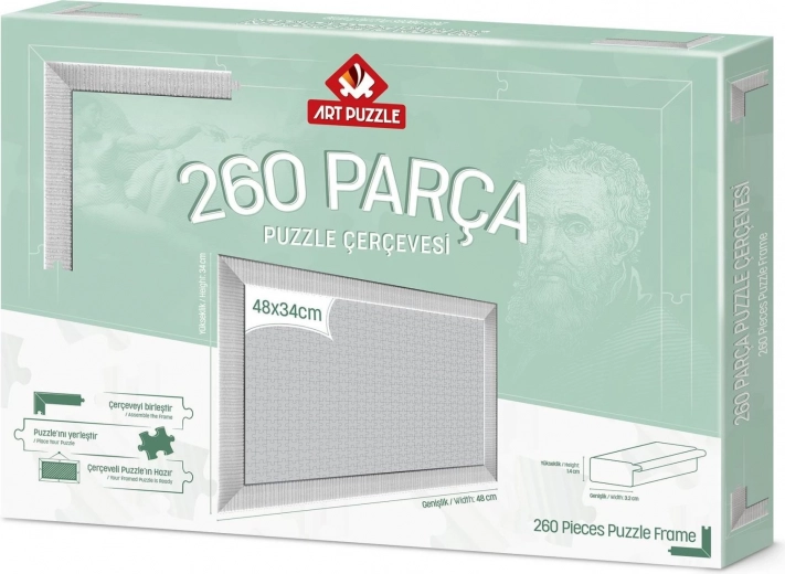 Ramă pentru puzzle 48x34 cm albă