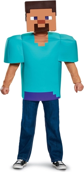 Costum MINECRAFT Steve pentru copii 7–8 ani