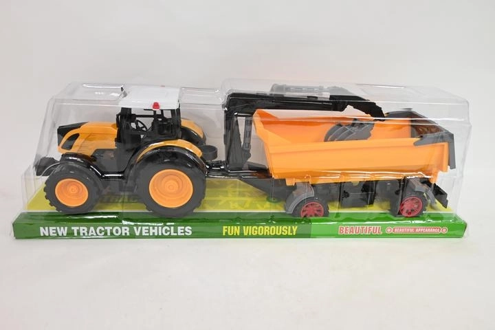 Tractor cu remorcă și graifer de încărcare