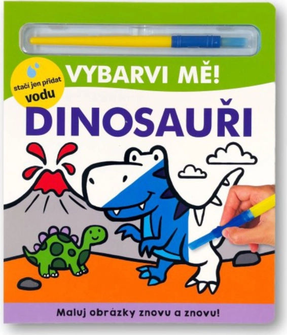 Colorează-mă! Dinozauri - Carte De Colorat Cu Apă