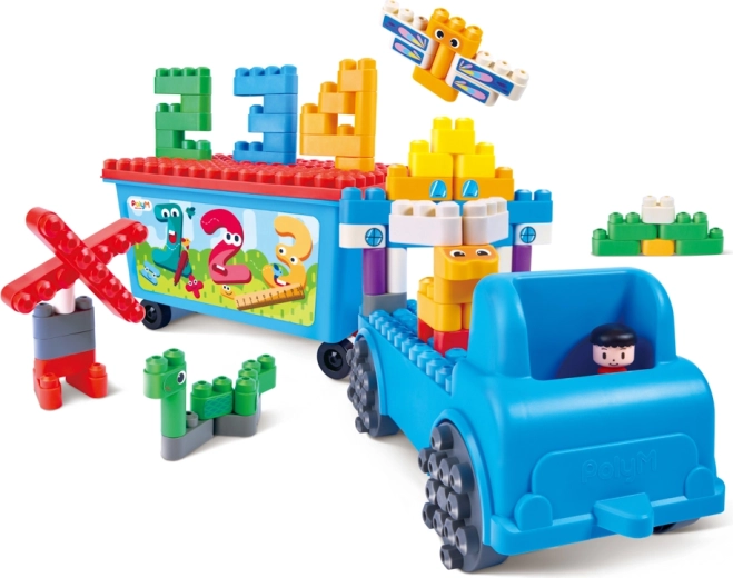 Set de construcție PolyM – camion de tractare cu numere