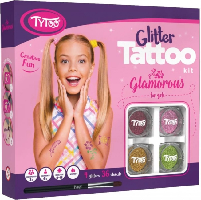 TyToo Glamorous – set mare de tatuaje sclipicioase pentru fete