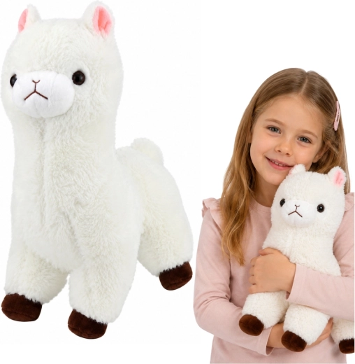 Alpaca de pluș pentru îmbrățișat, albă 28 cm - 1 bucată