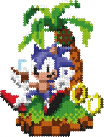 Jixelz Remix Sonic puzzle pixelate din plastic – Chillin' SONIC
