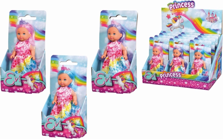 Păpușa Evička prințesă curcubeu