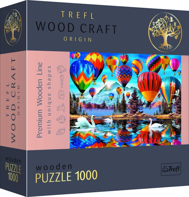 Puzzle din lemn TREFL Wood Craft Origin – Baloane colorate 1000 piese