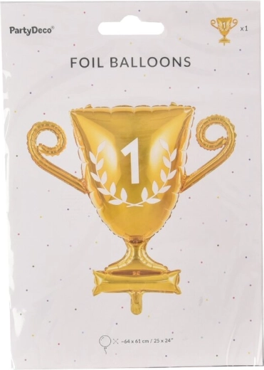 Balon din folie în formă de cupă aurie