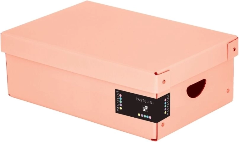 Cutie de depozitare din laminat PASTELINI, mică, culoare caisă