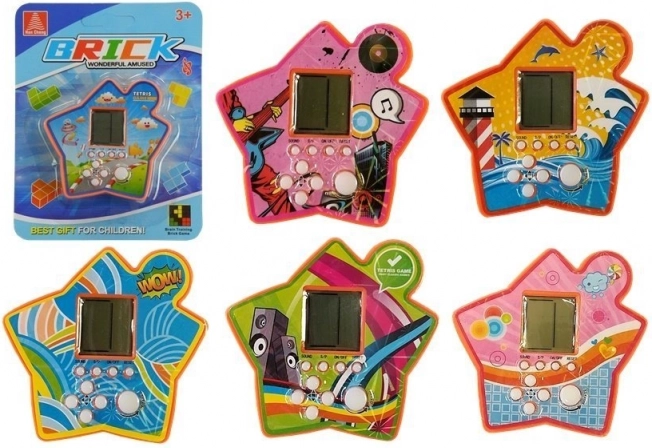 Joc electronic de buzunar Tetris în formă de stea – portocaliu