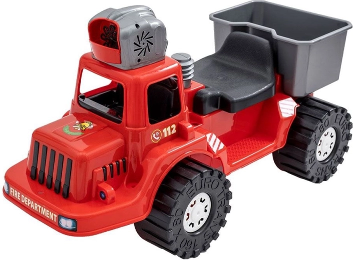 Trotinetă fără pedale pentru copii pompieri cu aparat de făcut baloane BAYO 70 cm