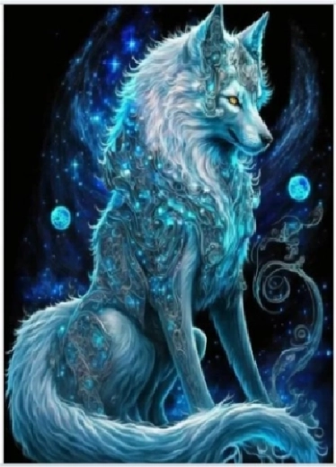 Pictură cu diamante Vulpea magică 30 × 40 cm