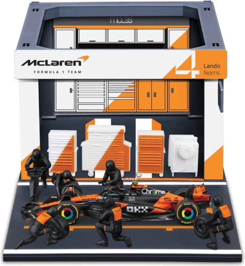 Set Pit Pass Bburago Formula Racing F1 McLaren Team MCL39 2025 Lando Norris 1:43