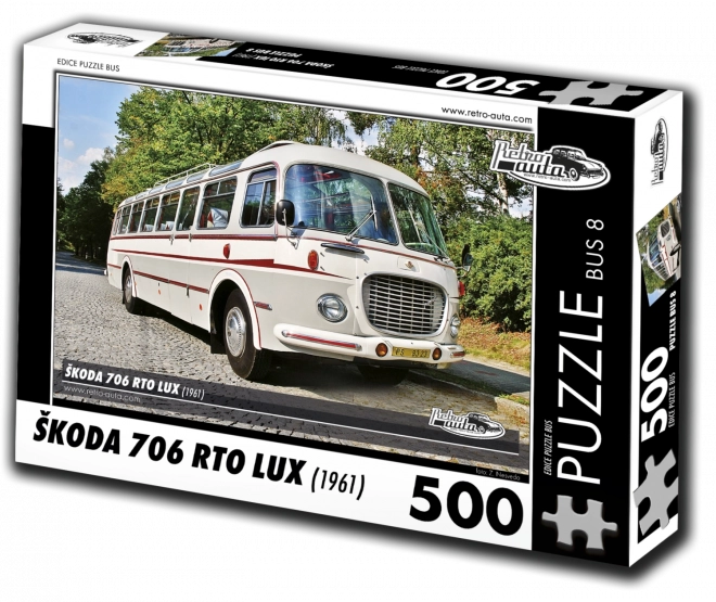 Puzzle Retro-auto Škoda 706 RTO LUX – autobuz, 500 piese
