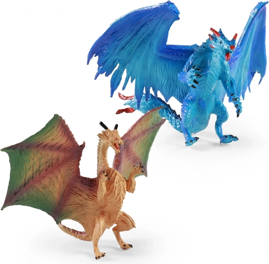 Set de doi dragoni din plastic 12 cm