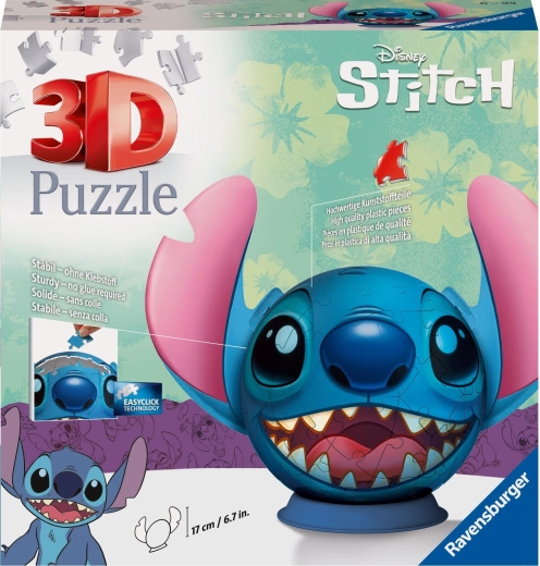 Ravensburger 3D Puzzleball Stitch cu urechi