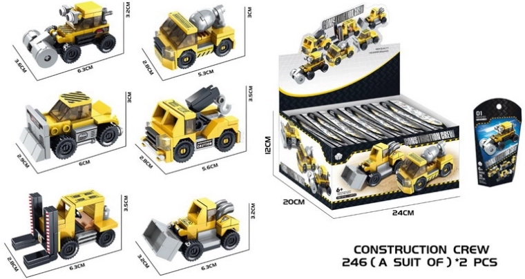 Set de construcție – vehicul de șantier 6,3 cm