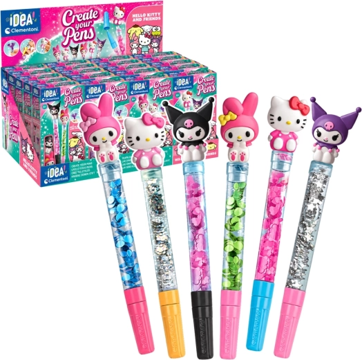 Set creativ mini fabrică de pixuri Hello Kitty și prietenii
