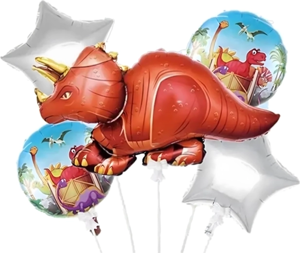 Set de baloane pentru zi de naștere dinozaur 5 buc