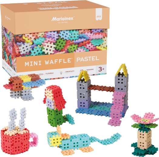 Set de construcție Mini Waffle Pastel 400 piese MARIOINEX