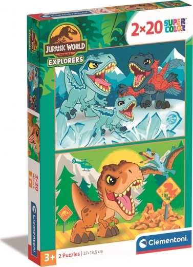 Puzzle 2x20 piese Jurassic World