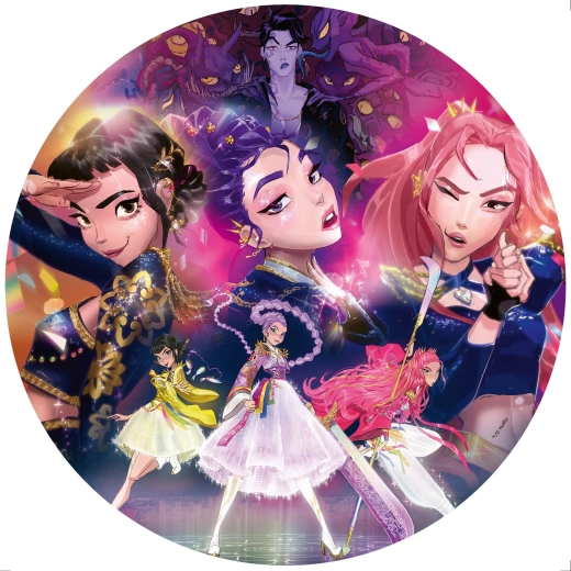 Puzzle circular Ravensburger K-pop: Vânătoarele de demoni, 500 de piese