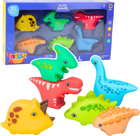 Set de dinozauri din cauciuc pentru baie - 6 buc.