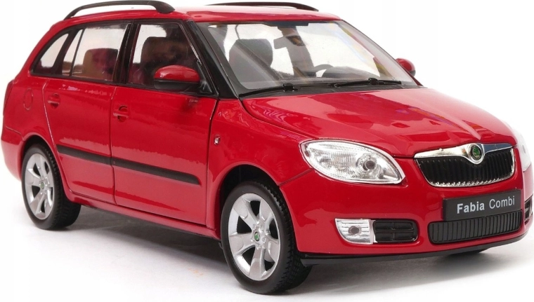 Welly model auto metalic Škoda Fabia Combi II (2009) 1:24 roșu
