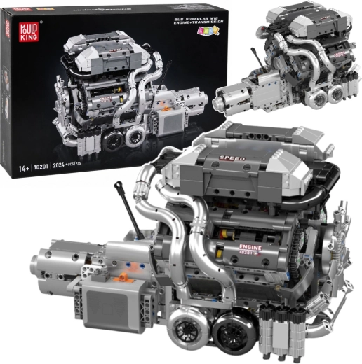 Cărămizi tehnice de construcție – motor V8 cu cutie de viteze (2024 piese)